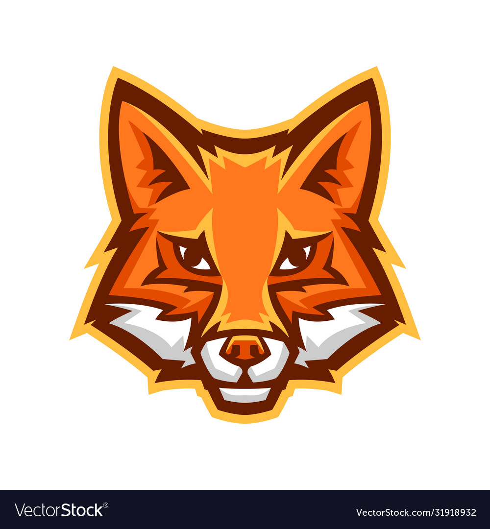 Mascot stylized fox head vector image Mascot stylized fox head