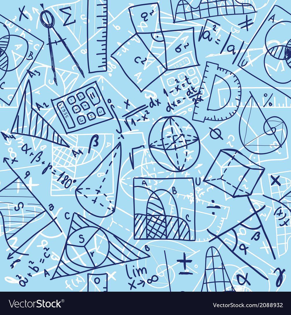 Mathematics Doodle Pattern
