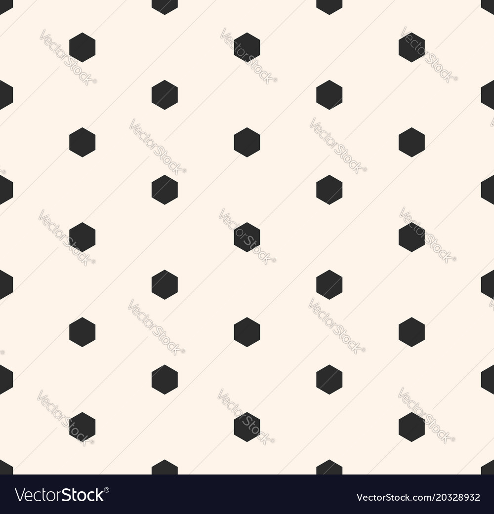 Minimalist seamless pattern with small hexagons