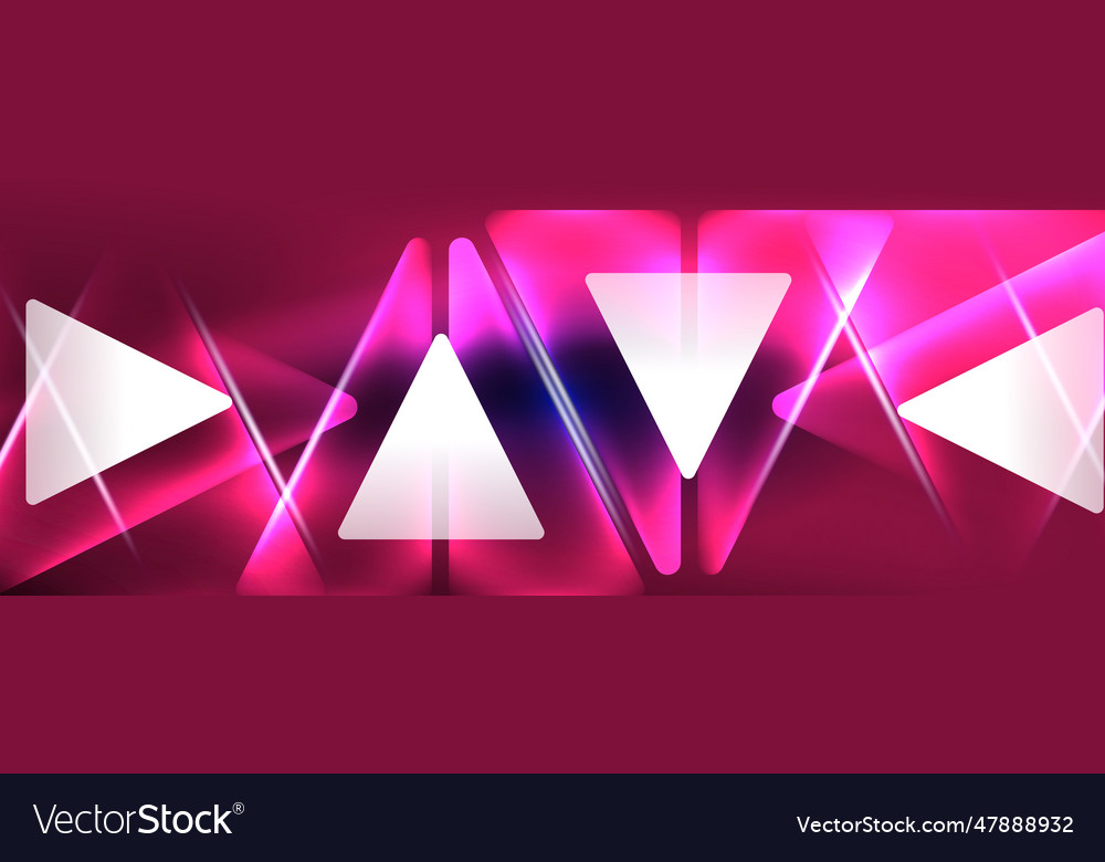 Neon lights hacking geometric background virtual Vector Image Neon lights hacking geometric background virtual