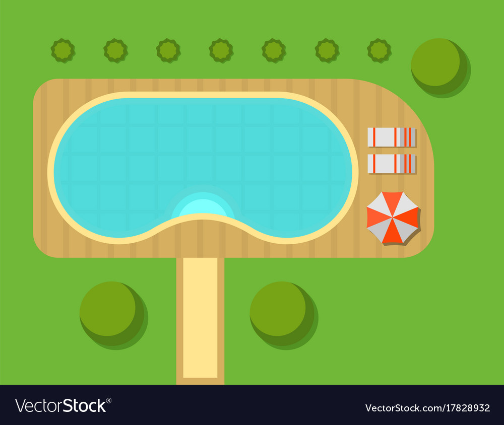 Plan of private house top view Royalty Free Vector Image