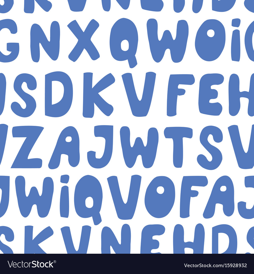 Seamless pattern with letters
