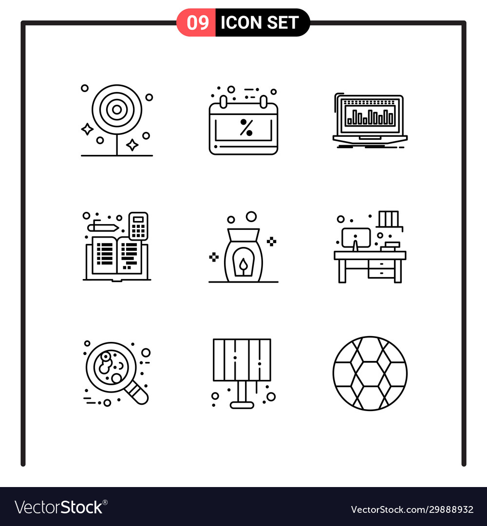 Setzen Sie 9 Zeilen-Symbole für Web und Mobile Vector Image Setzen Sie 9 Zeilen-Symbole für Web und Mobile