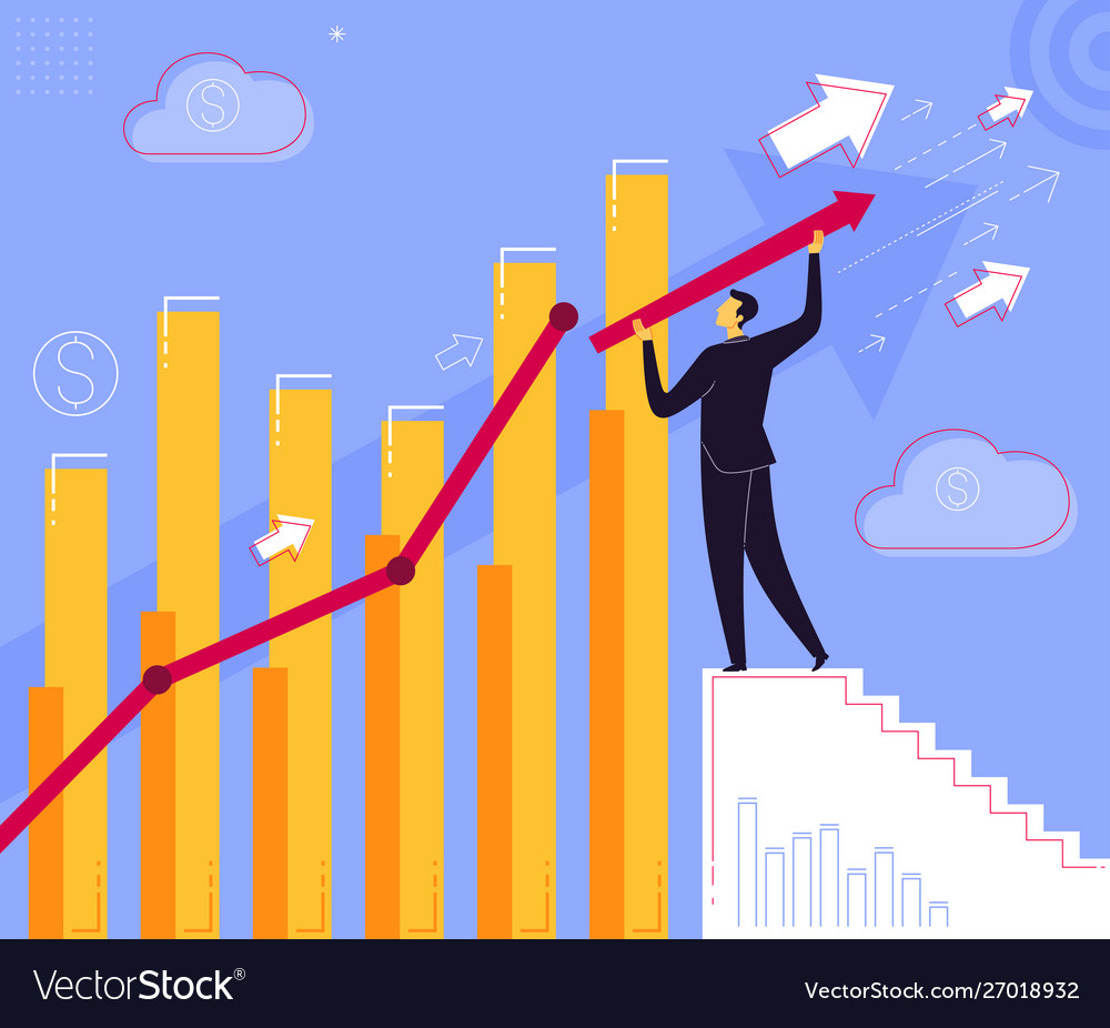 Step for business success Royalty Free Vector Image