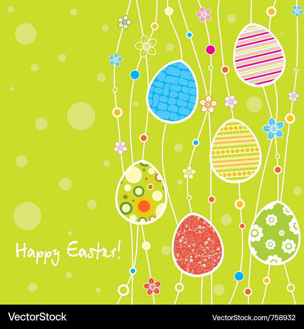 Template easter greeting card Royalty Free Vector Image