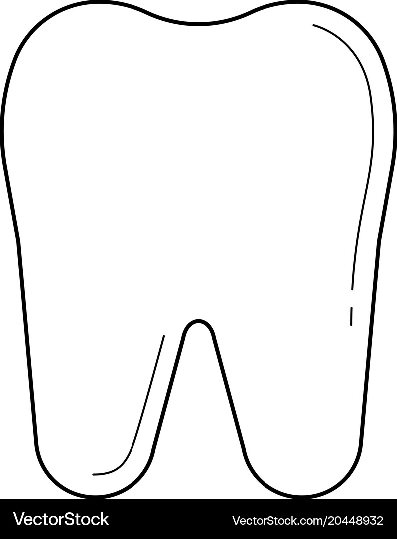 Tooth line icon Royalty Free Vector Image - VectorStock
