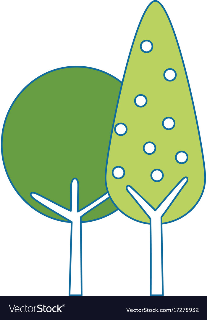 Tree plant isolated icon