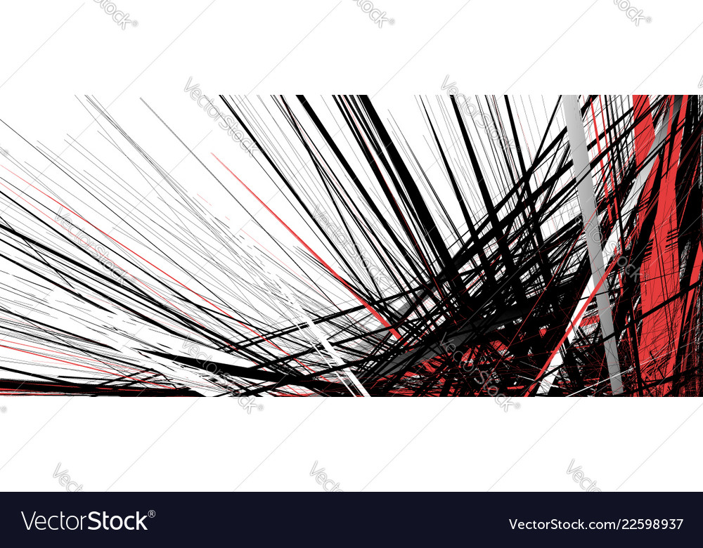 Abstract geometric with random chaotic elements vector image Abstract geometric with random chaotic elements