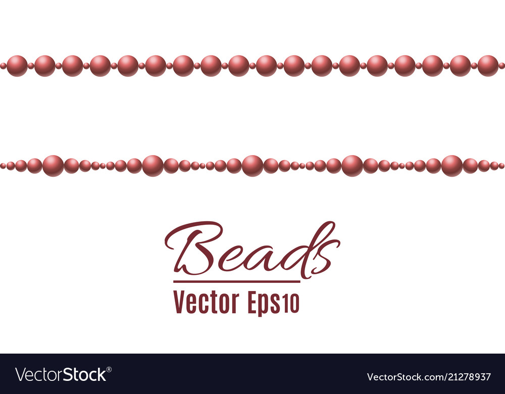 Beautiful multi-colored beads string vector image Beautiful multi-colored beads string