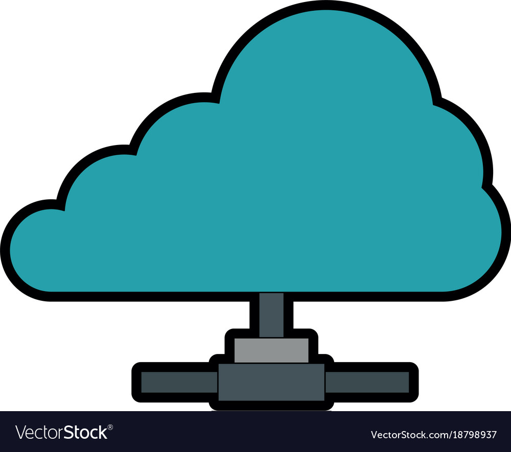 Cloud computing isolated icon
