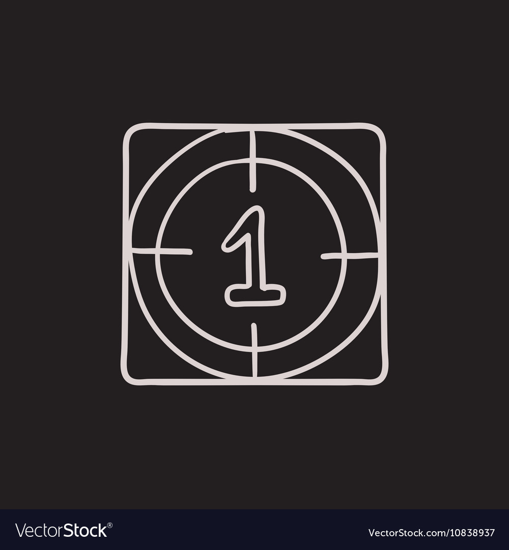 countdown sketch icon royalty