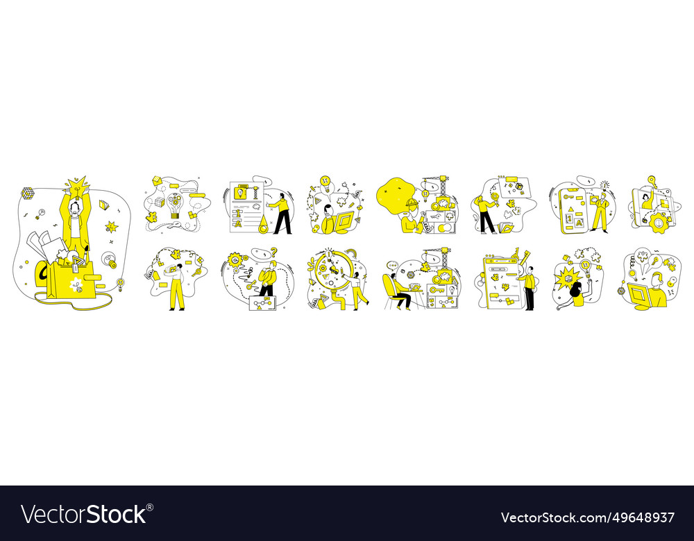 Creative process intelligence and intellect vector image Creative process intelligence and intellect
