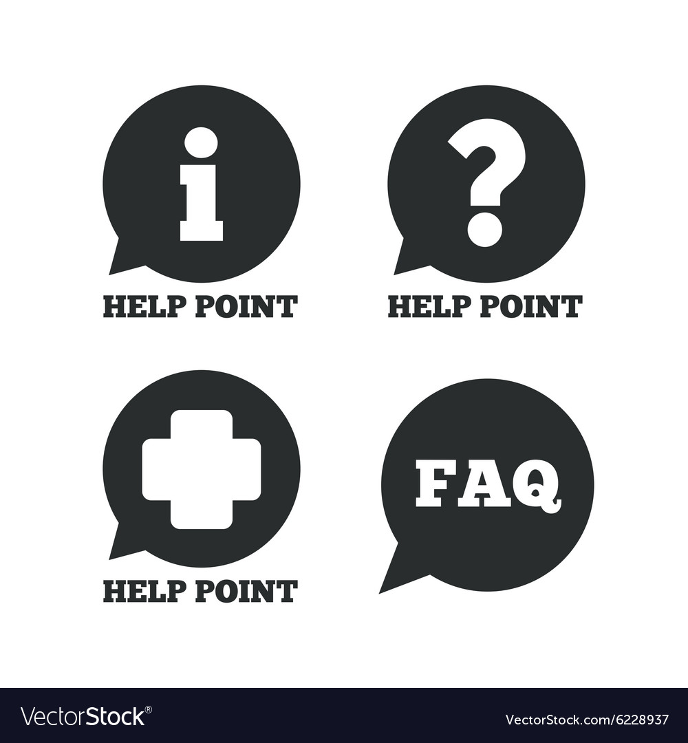 Help point icons question information symbol