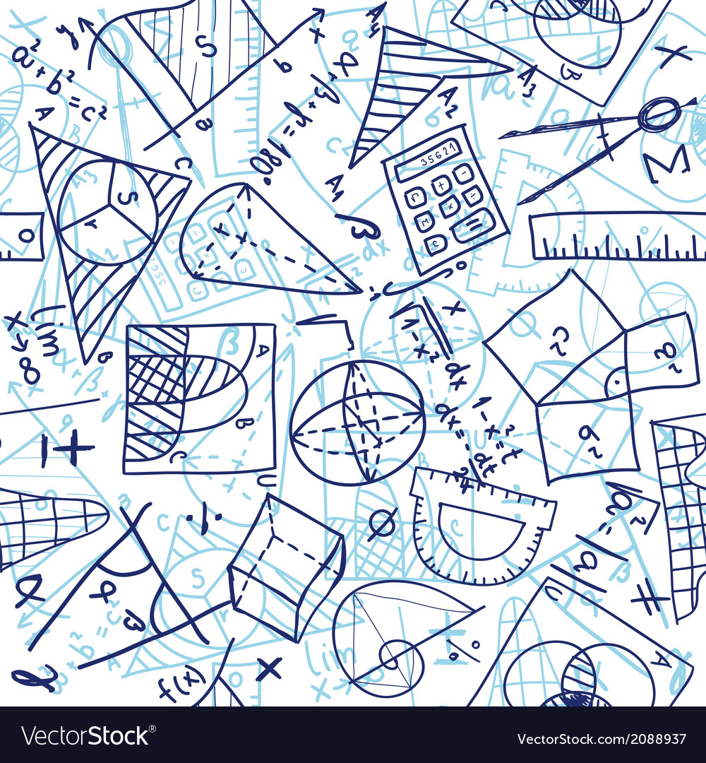 Mathematics Doodle Pattern