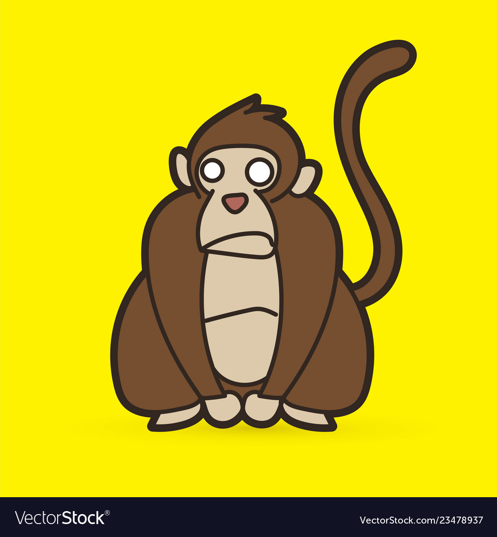 Monkey cartoon graphic Royalty Free Vector Image Monkey cartoon graphic Royalty Free Vector Image
