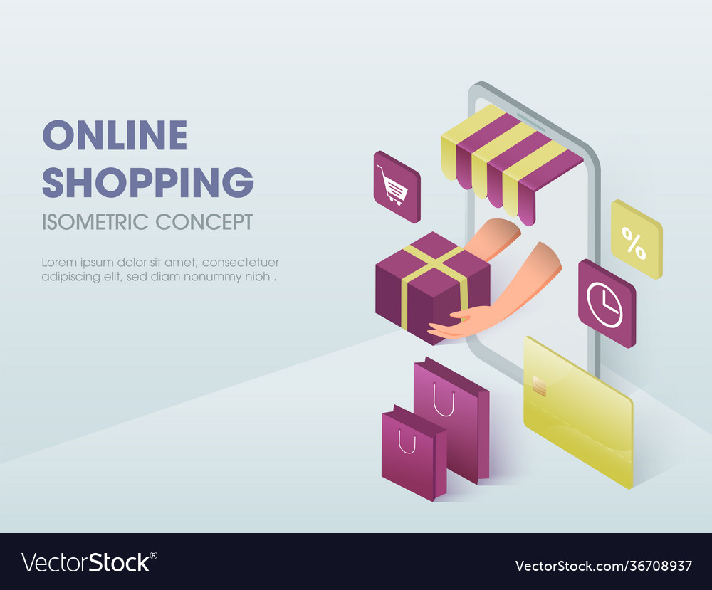 Online shopping or fast delivery concept based