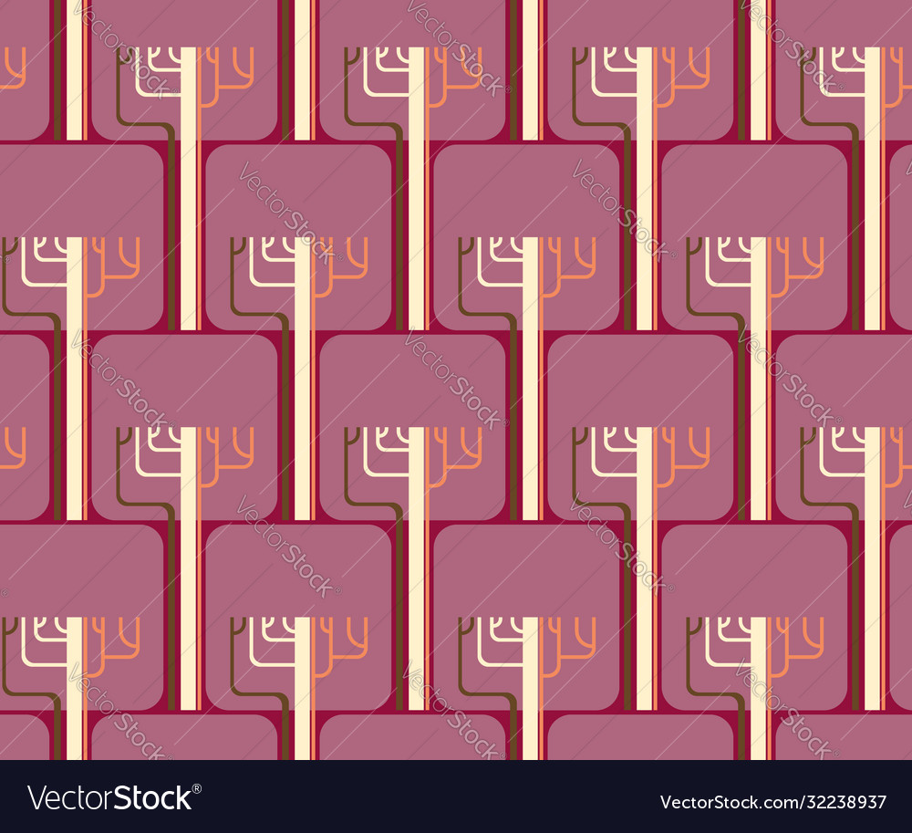 Pattern with dark red trees Vector Image Pattern with dark red trees