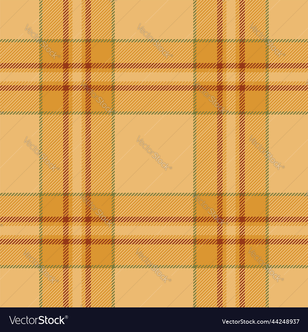 Plaid seamless pattern in orange check fabric