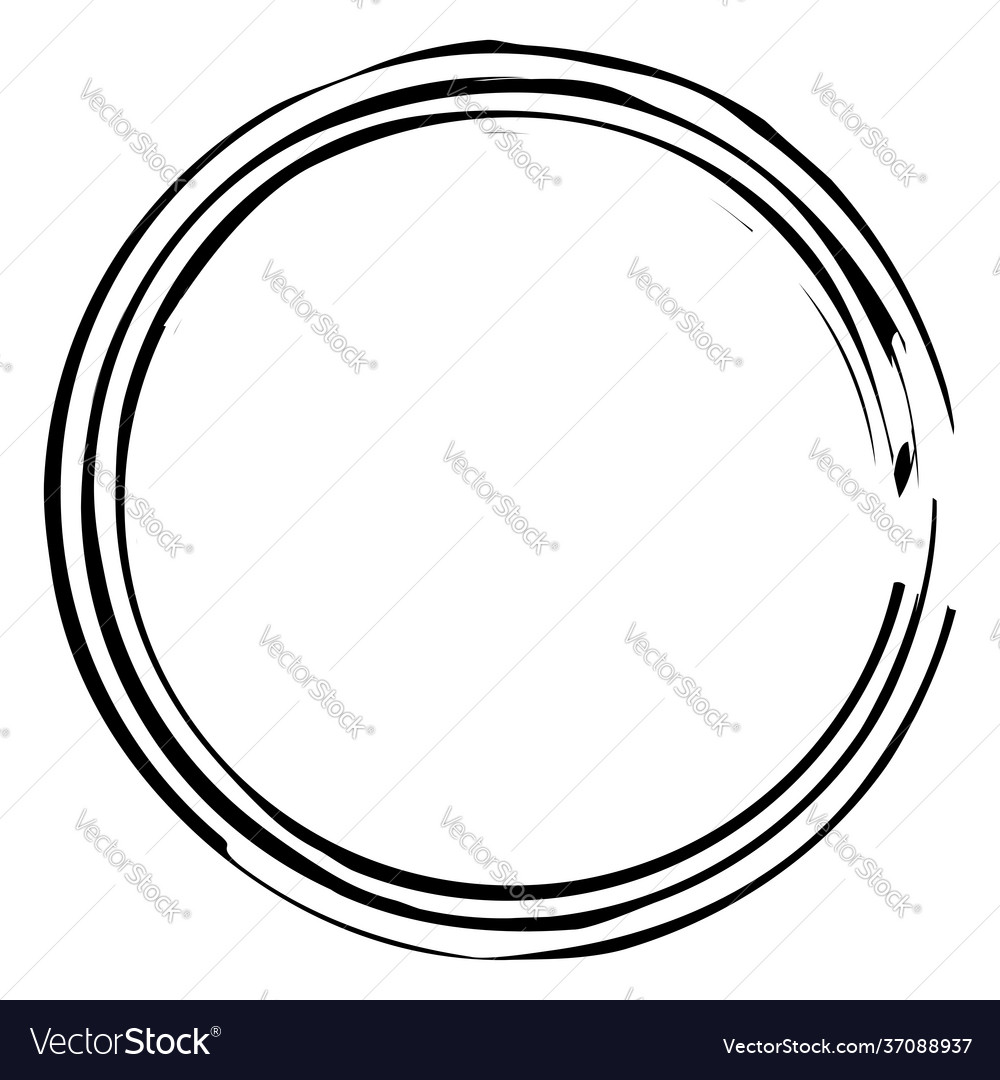 Sketchy scribble grungy circle textured design vector image Sketchy scribble grungy circle textured design