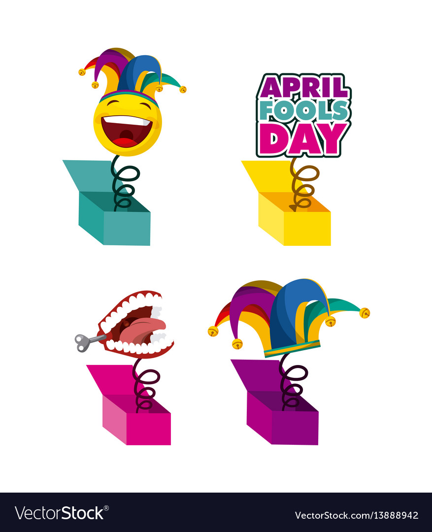 April fools day design vector image April fools day design