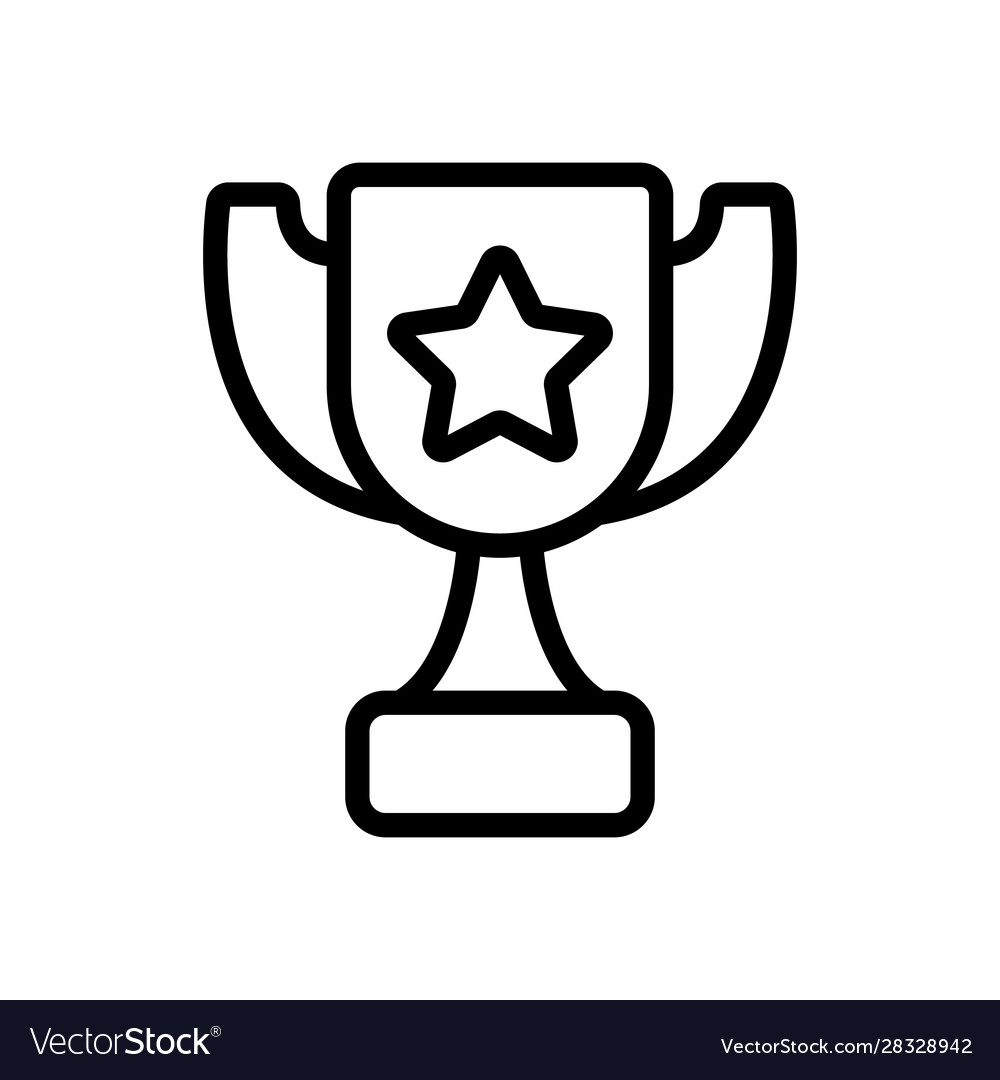 Bowl winner icon isolated contour symbol