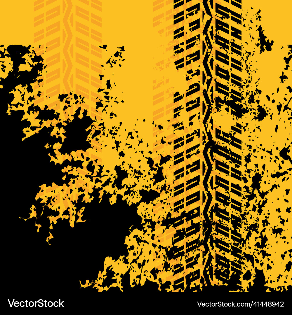 Car tire track Royalty Free Vector Image - VectorStock