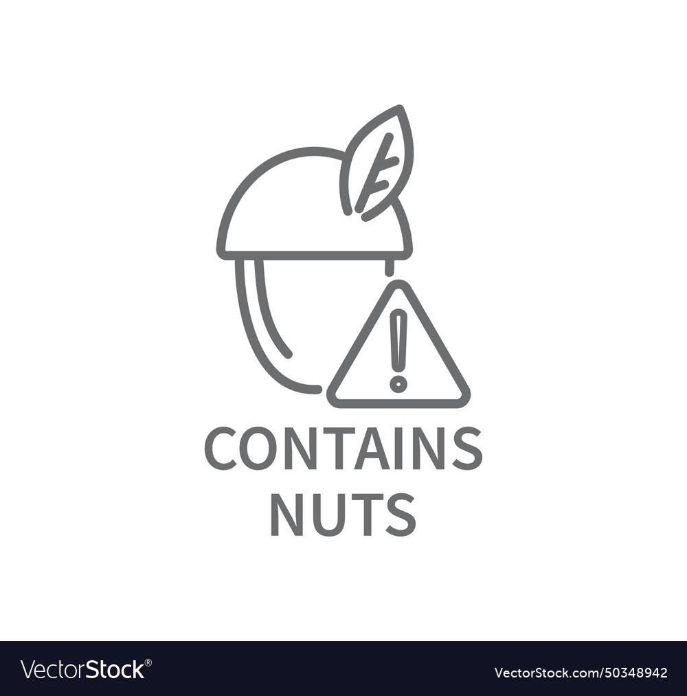 Contains nuts line icon Royalty Free Vector Image