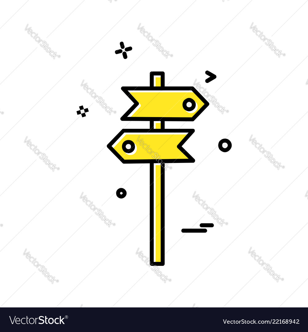 Richtung Board Icon Design vector image Richtung Board Icon Design