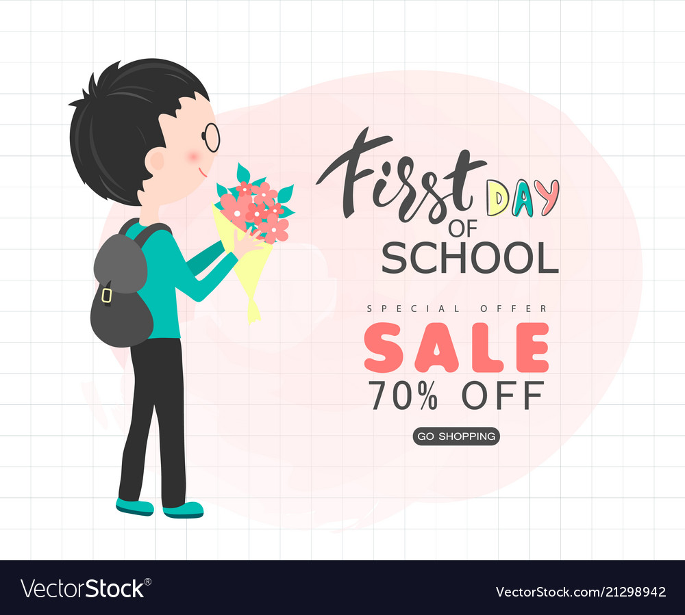 First day school sale background