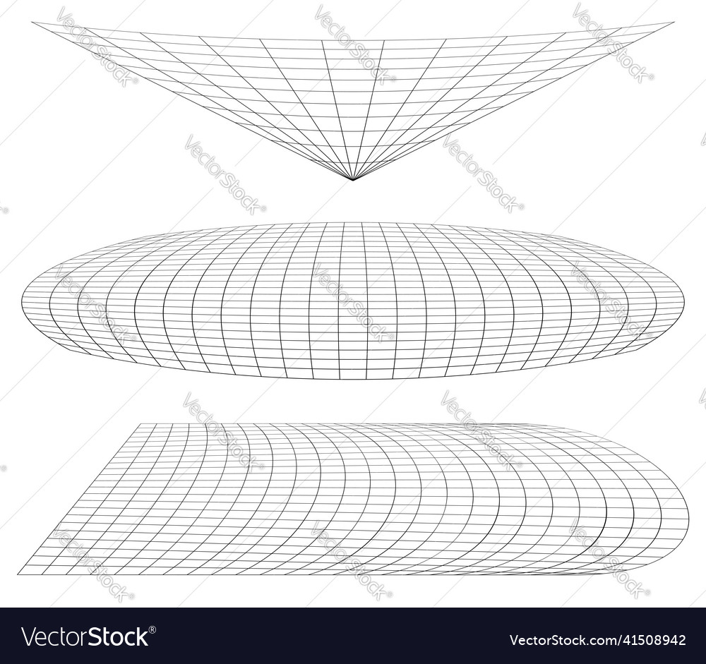 Graticule grid mesh plane with deform distortion Vector Image Graticule grid mesh plane with deform distortion