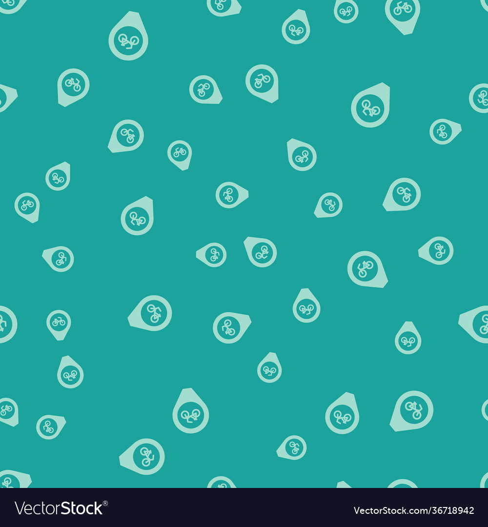 Green map pointer with bicycle icon isolated vector image Green map pointer with bicycle icon isolated