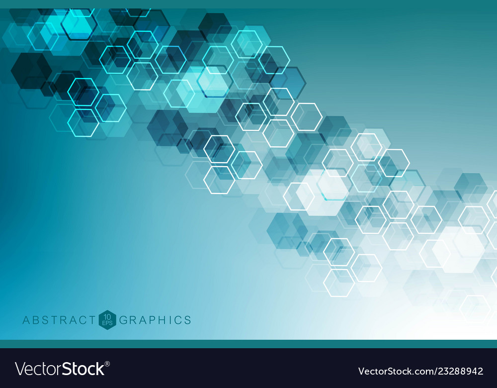 Hexagonal abstract background big data vector image Hexagonal abstract background big data