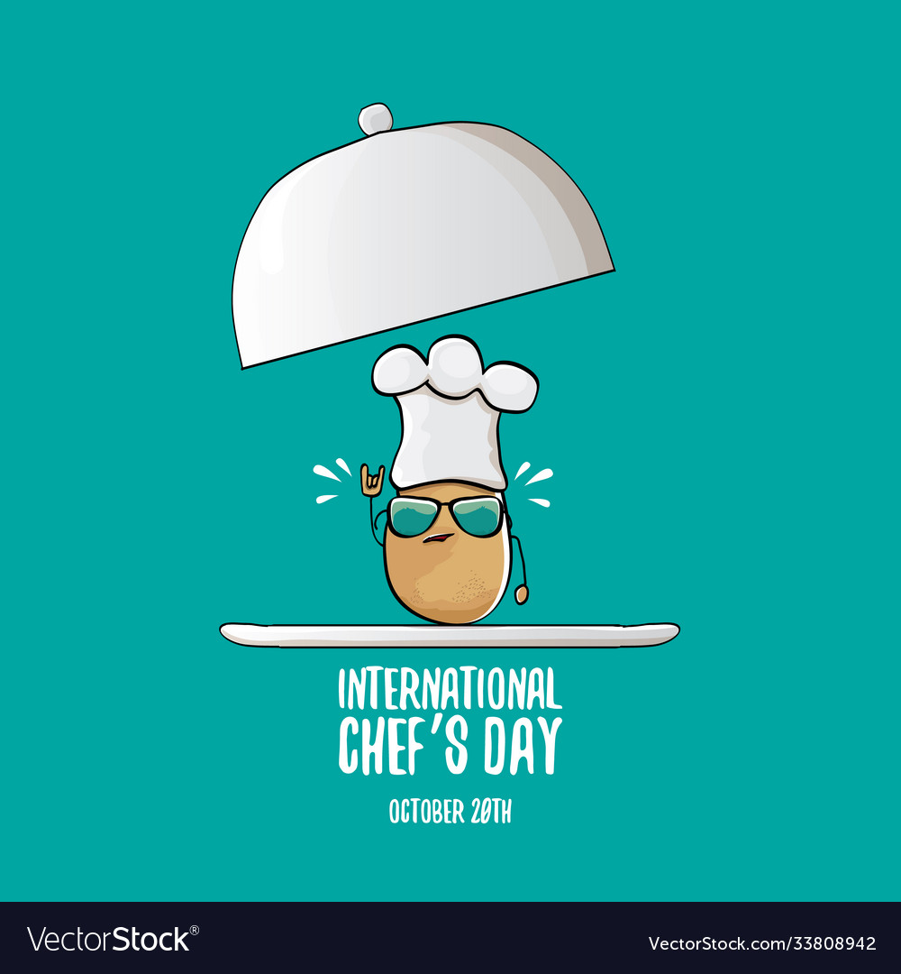 International chef day greeting card or banner