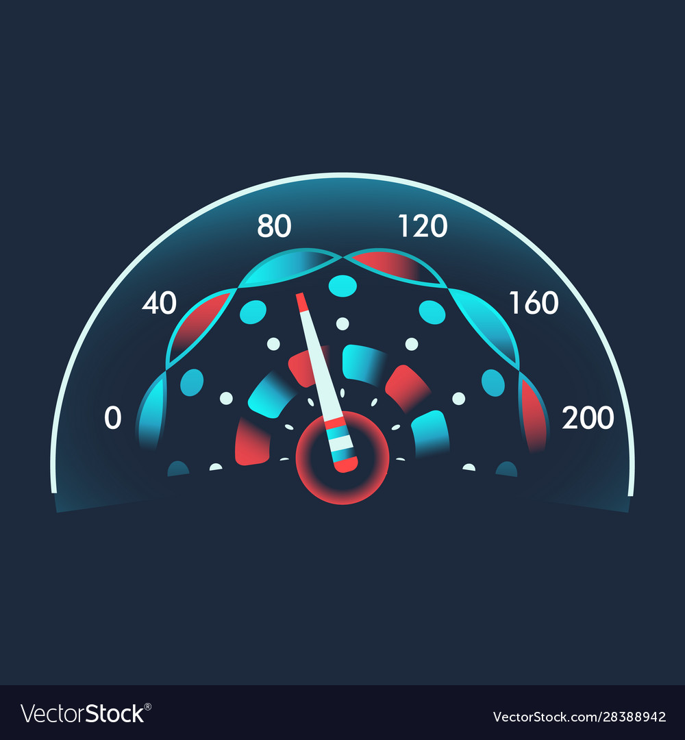 Isolated speedometers for dashboard device vector image Isolated speedometers for dashboard device