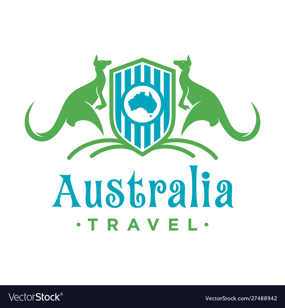 Kangaroo Tierschild Logo Design