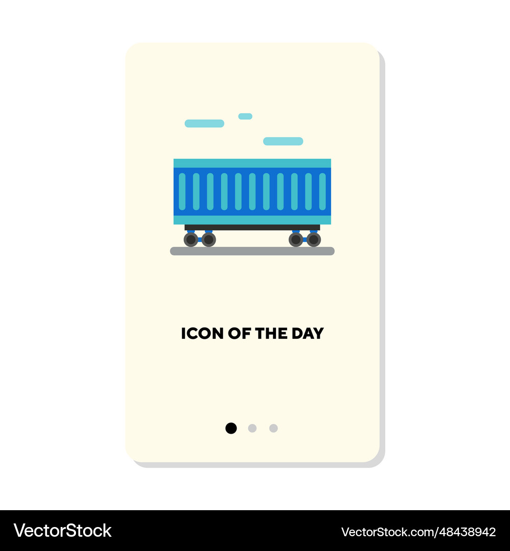 Loading cargo flat icon Royalty Free Vector Image