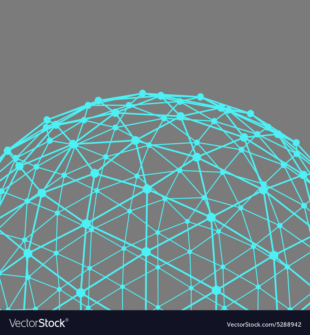 Mesh polygonal background scope of lines and dots