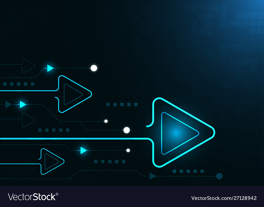 Neon arrow speed and technology data load vector image Neon arrow speed and technology data load