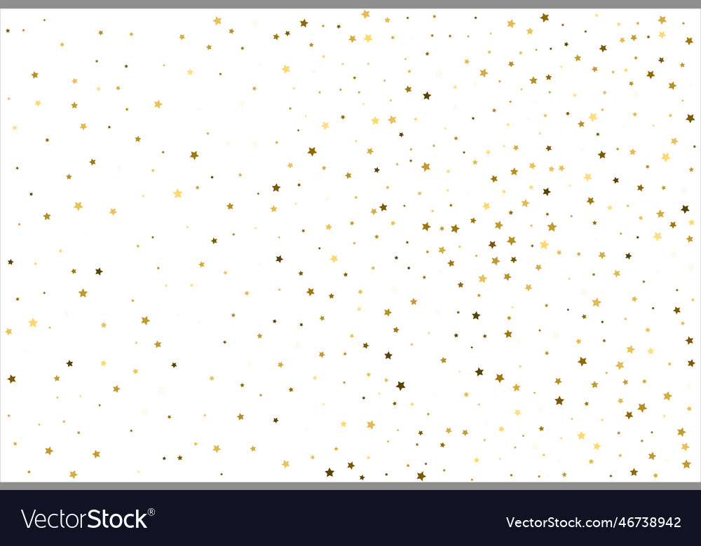 Random falling gold stars on white background Vector Image