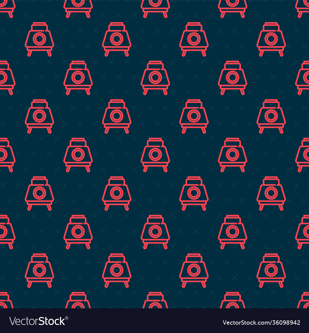 Red line mars rover icon isolated seamless pattern vector image Red line mars rover icon isolated seamless pattern