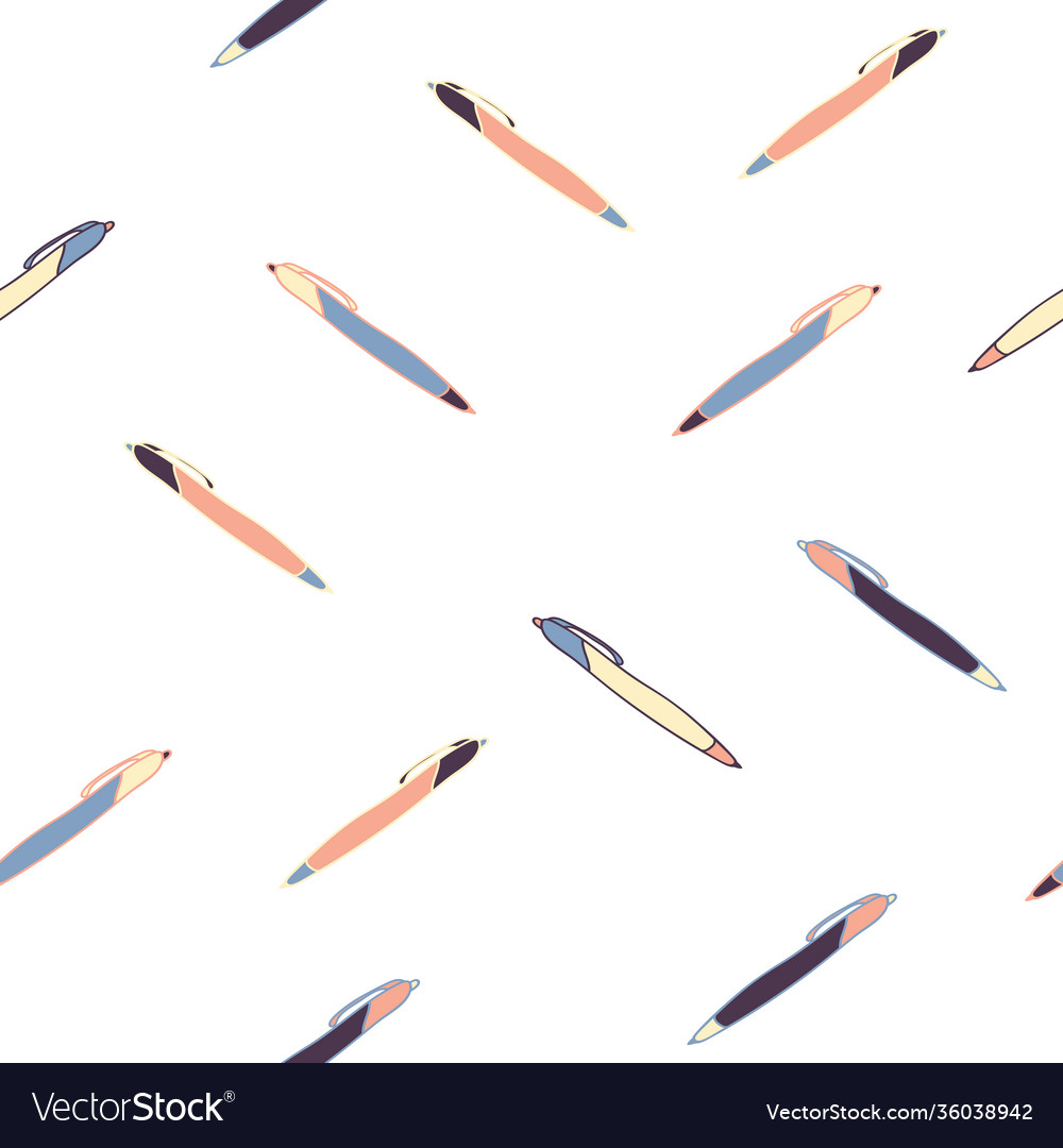 Simple pen doodle repeat pattern vector image Simple pen doodle repeat pattern