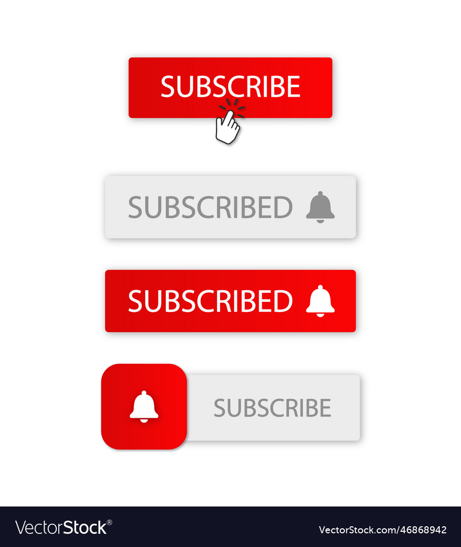 Subscribe Buttons with Bell Icons