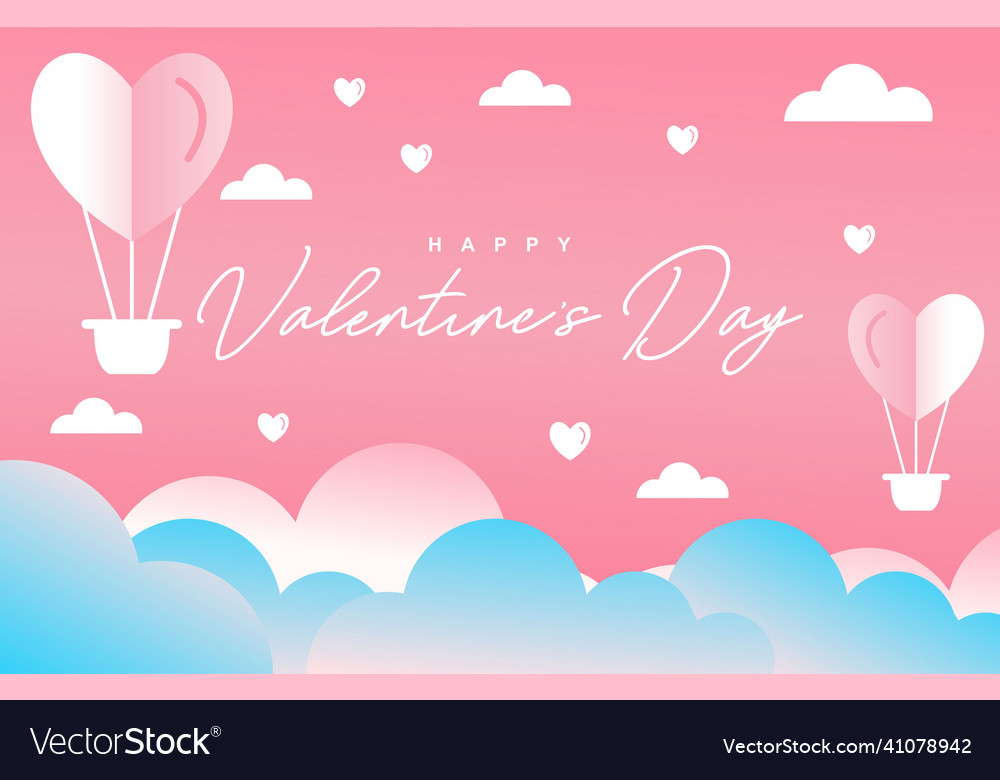 Valentines day concept background design template Vector Image