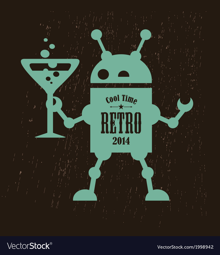 Vintage Robot Royalty Free Vector Image - Vectorstock