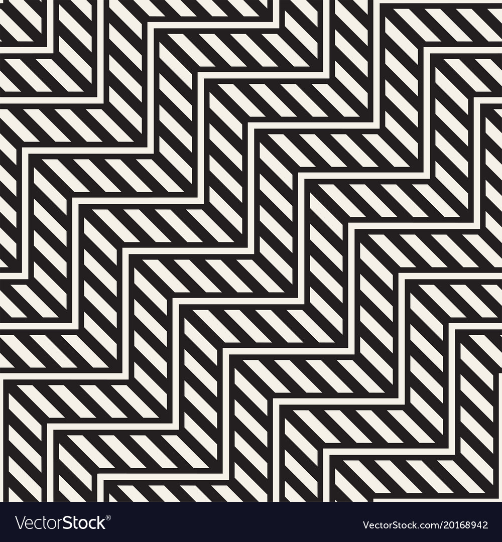 Zigzag Line Pattern - Monochrome