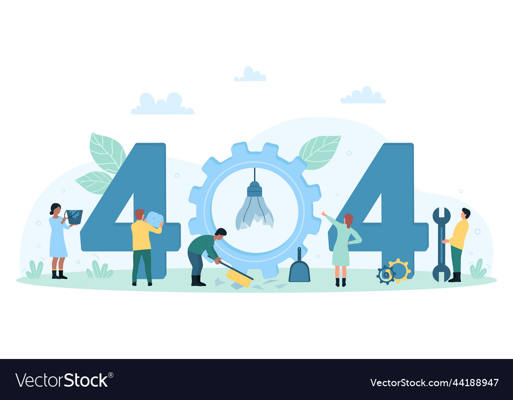 404 error web page or file not found tiny people