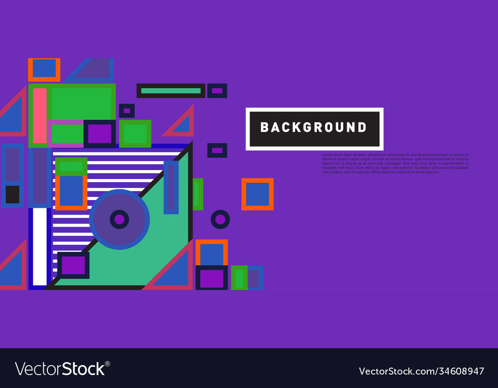 Abstract colorful rectangle background for banner Vector Image Abstract colorful rectangle background for banner