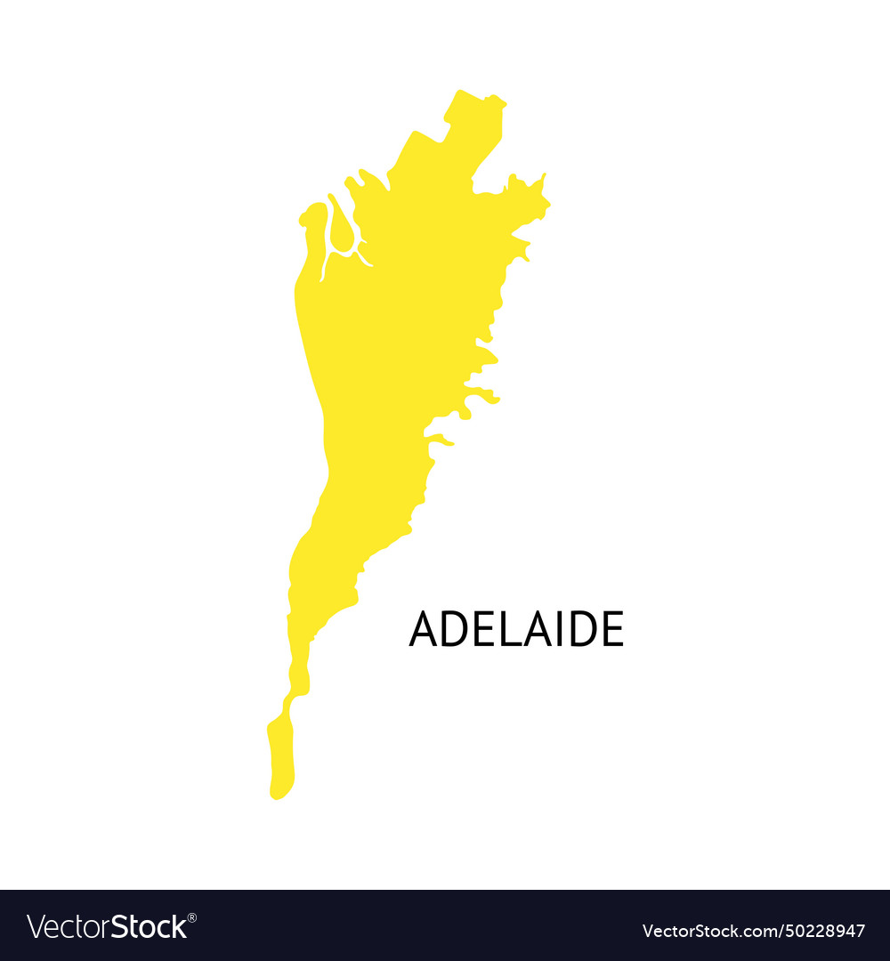 Adelaide map of major city Royalty Free Vector Image