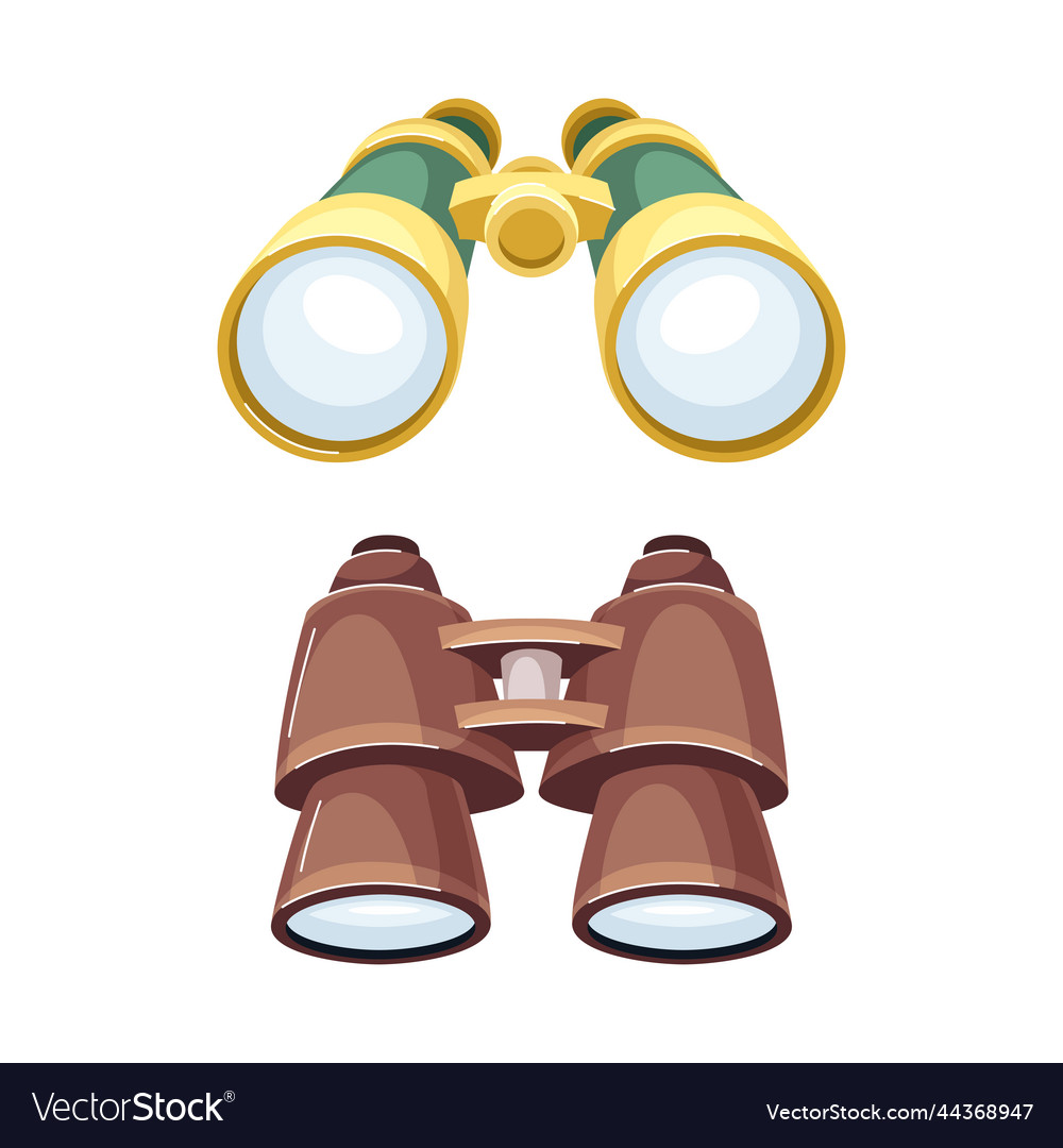 Binoculars or field glasses as two refracting Vector Image