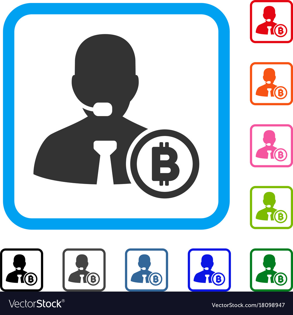 Bitcoin operator manager framed icon